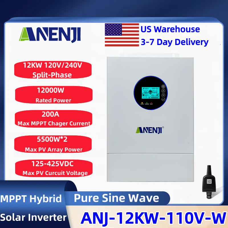 Charge Controller Solar - ANENJI Inverter Surya Hibrida 12KW, Tipe