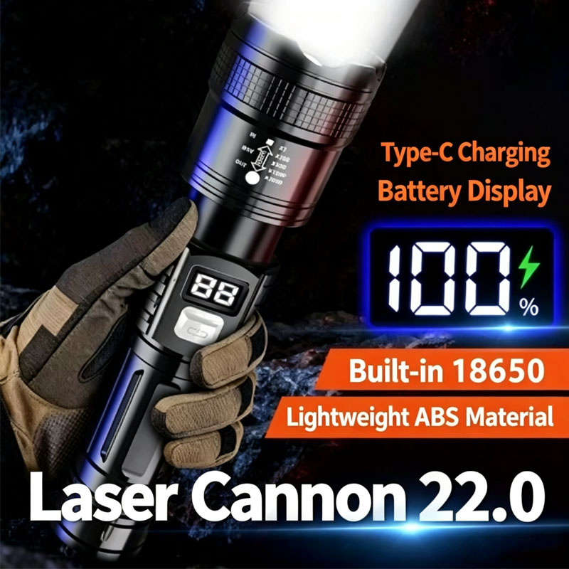Senter Laser Taktis dengan Fit - Energy Monitor Meter ulasan dan harga
