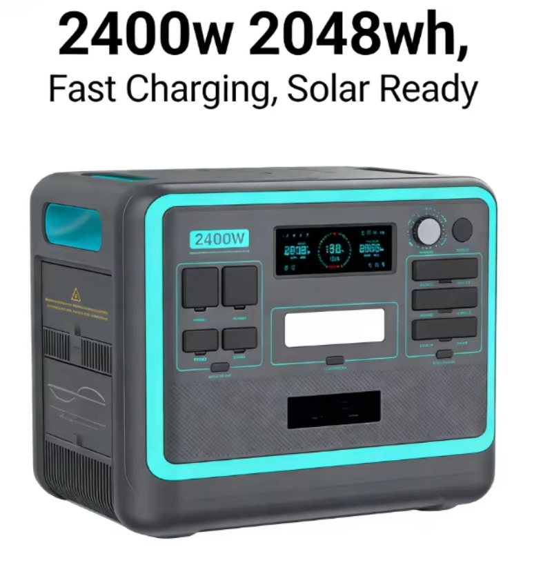 Stasiun Portabel 2400W 2048Wh  - Solar Panel ulasan dan harga