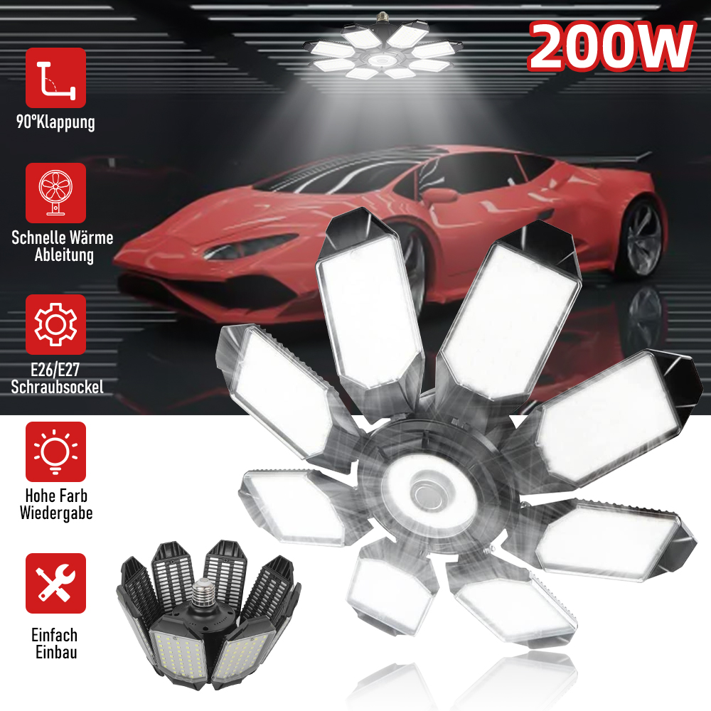 Lampu Garasi Kuat 200W LED Boh - Solar Panel 200W ulasan dan harga
